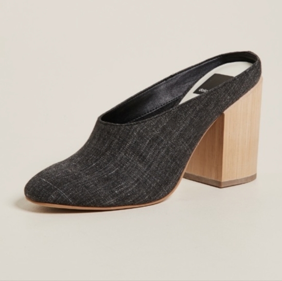 Dolce Vita Shoes - NWOB Dolce Vita Caley Block Heel Mules Gray Canvas Size 10